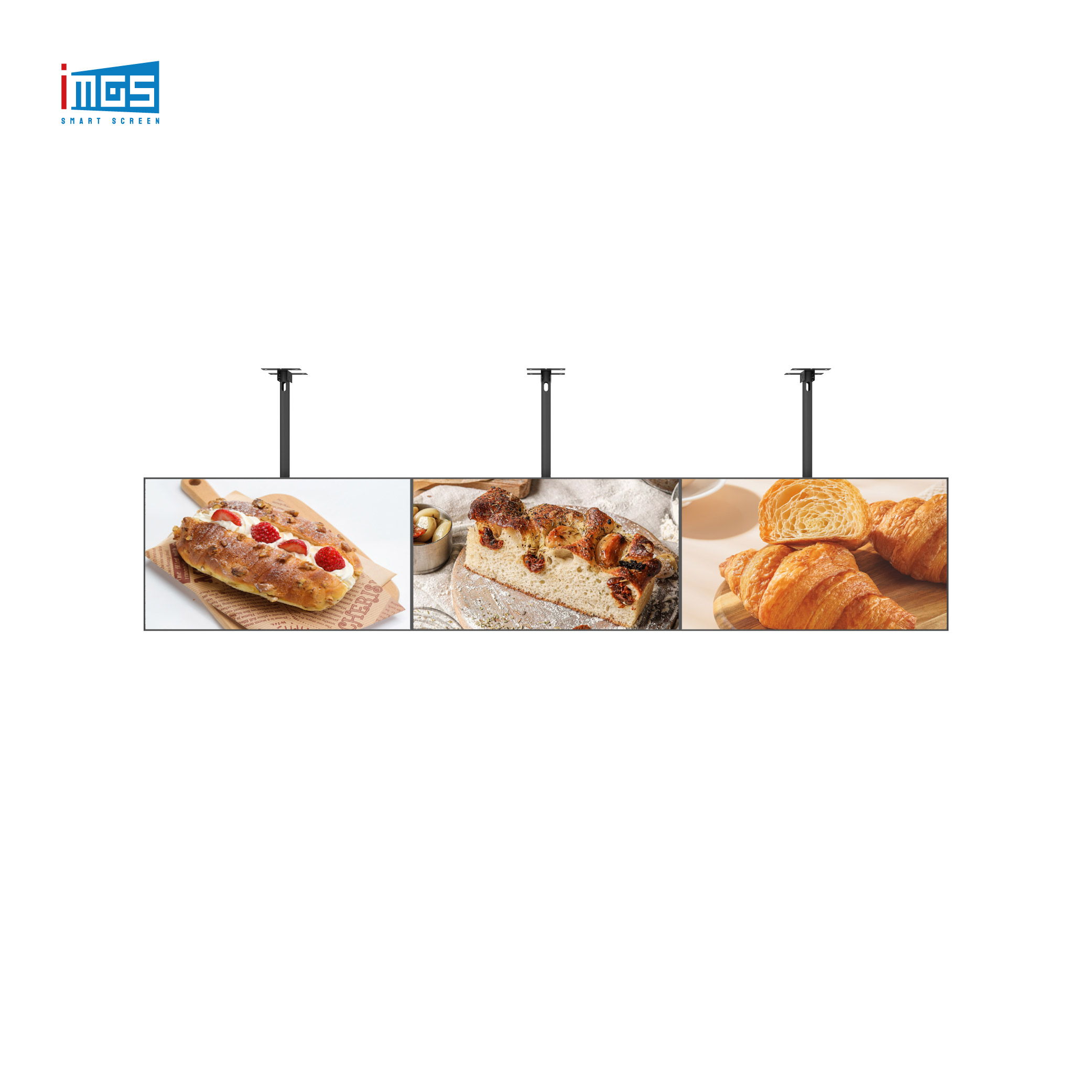 Double Sided LCD Display Ceiling Mounted Digital Signage