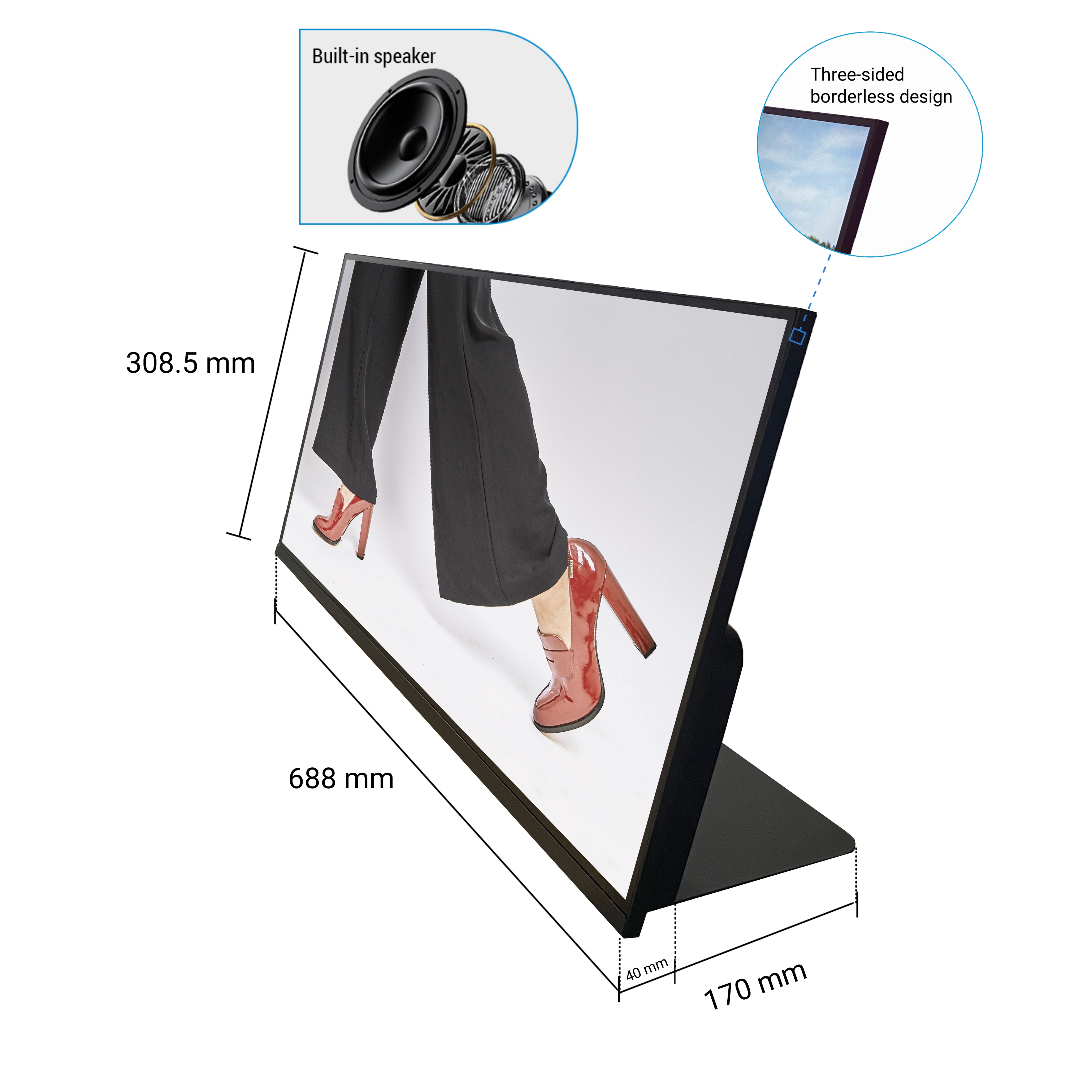 Ultra Wide Signage Stretched LCD Displays